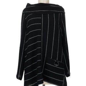 Soft Surroundings Black Striped Kimono – Size M